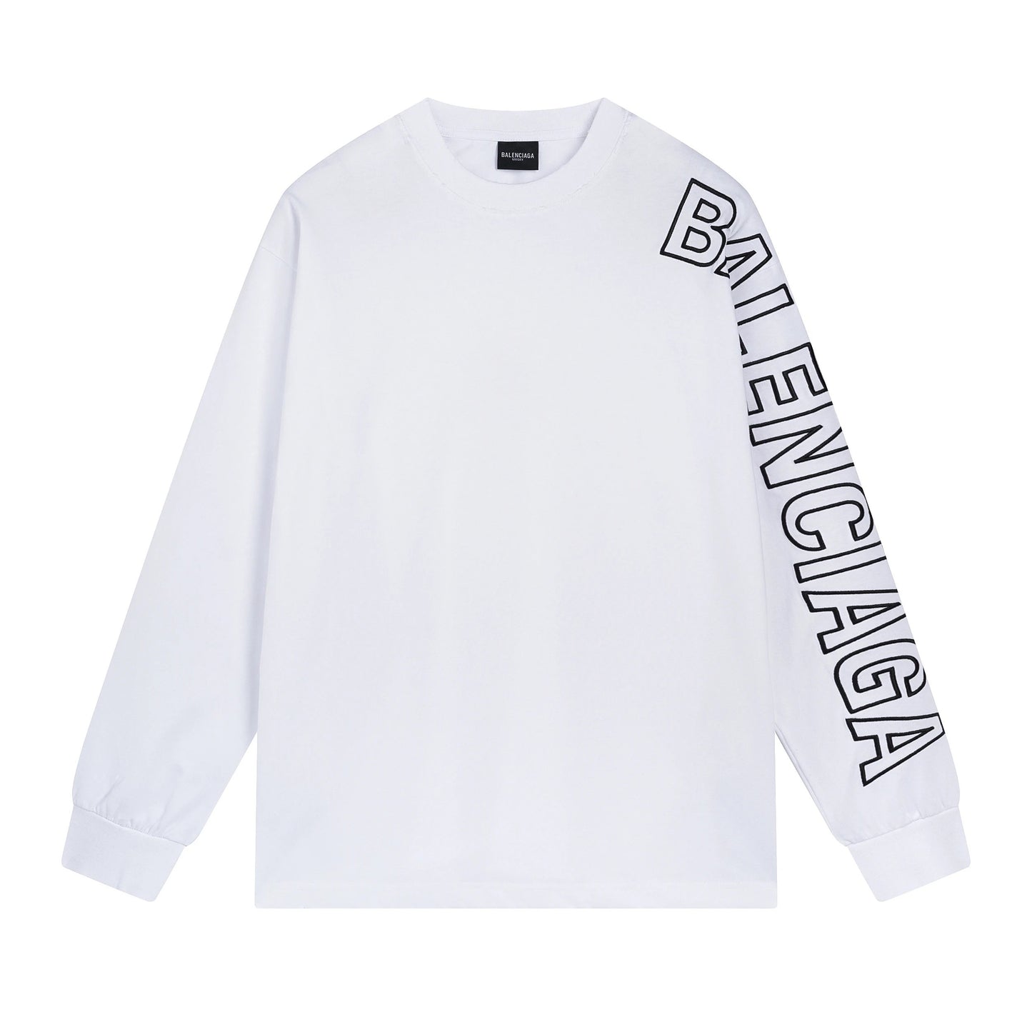 Balenciaga sleeve font Longsleeve White