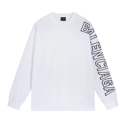 Balenciaga sleeve font Longsleeve White