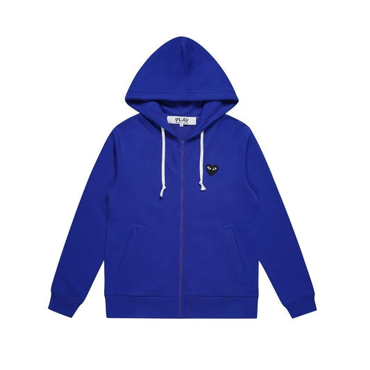 Comme des Garcons Zip-Up Hoodie Blue