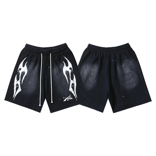 Hellstar Shorts Washed Black