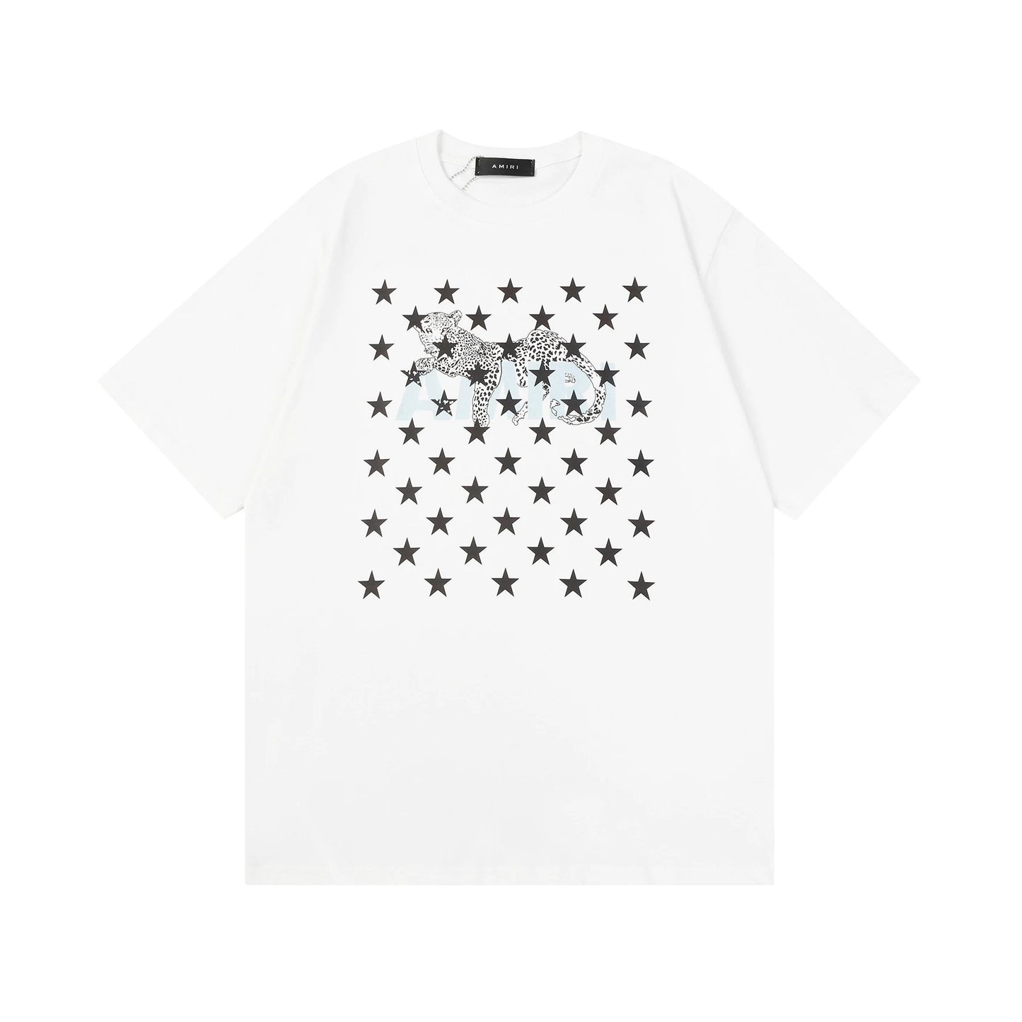 Amiri Leopard Stars T-shirt White