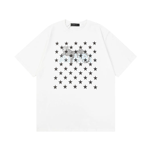 Amiri Leopard Stars T-shirt White