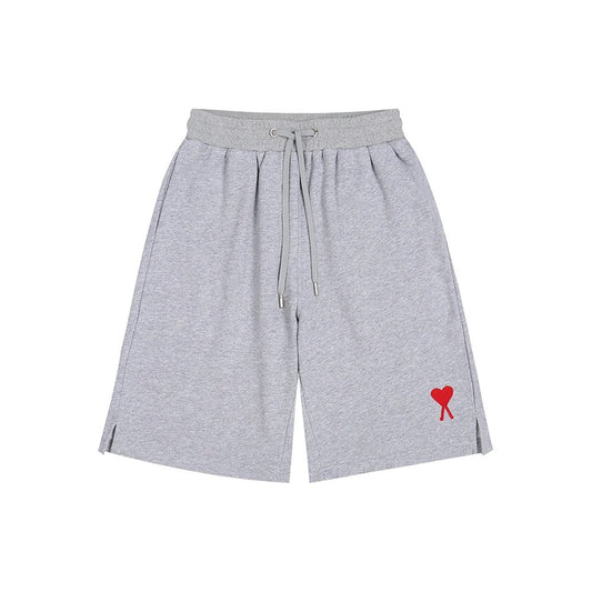 Ami Paris Shorts Grey (Red Icon)