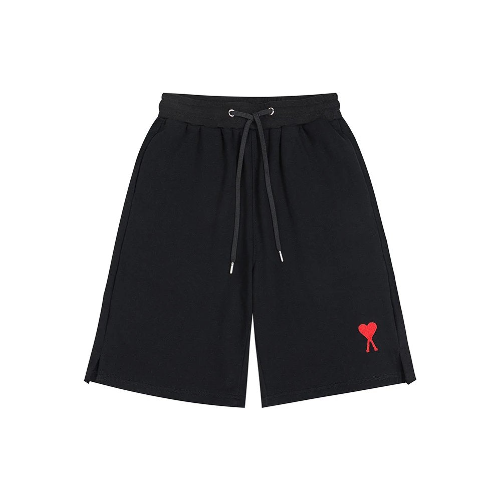 Ami Paris Shorts Black (Red Icon)