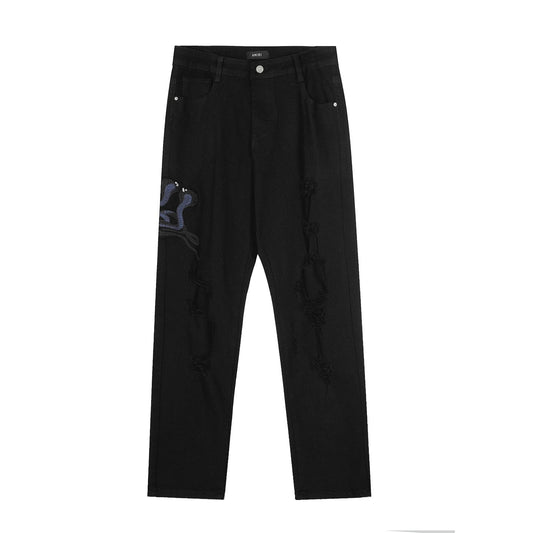 Amiri snake Pants Black