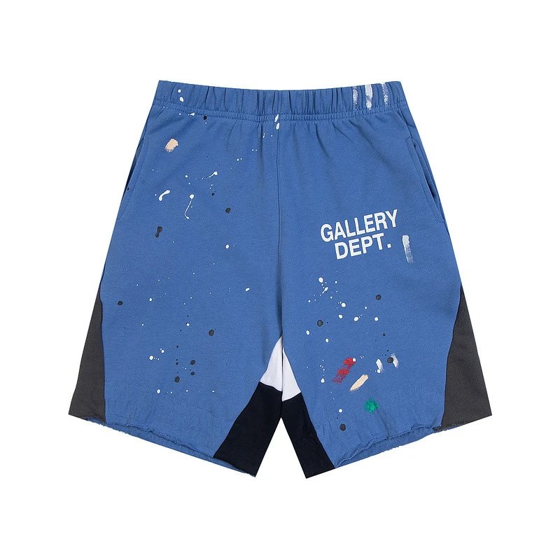 Gallery Dept. Paint Splatter Shorts Blue