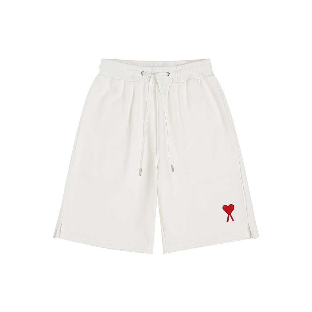Ami Paris Shorts White (Red Icon)