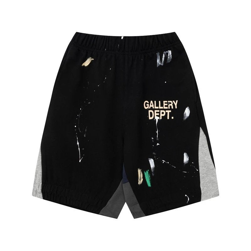 Gallery Dept. Paint Splatter Shorts Black