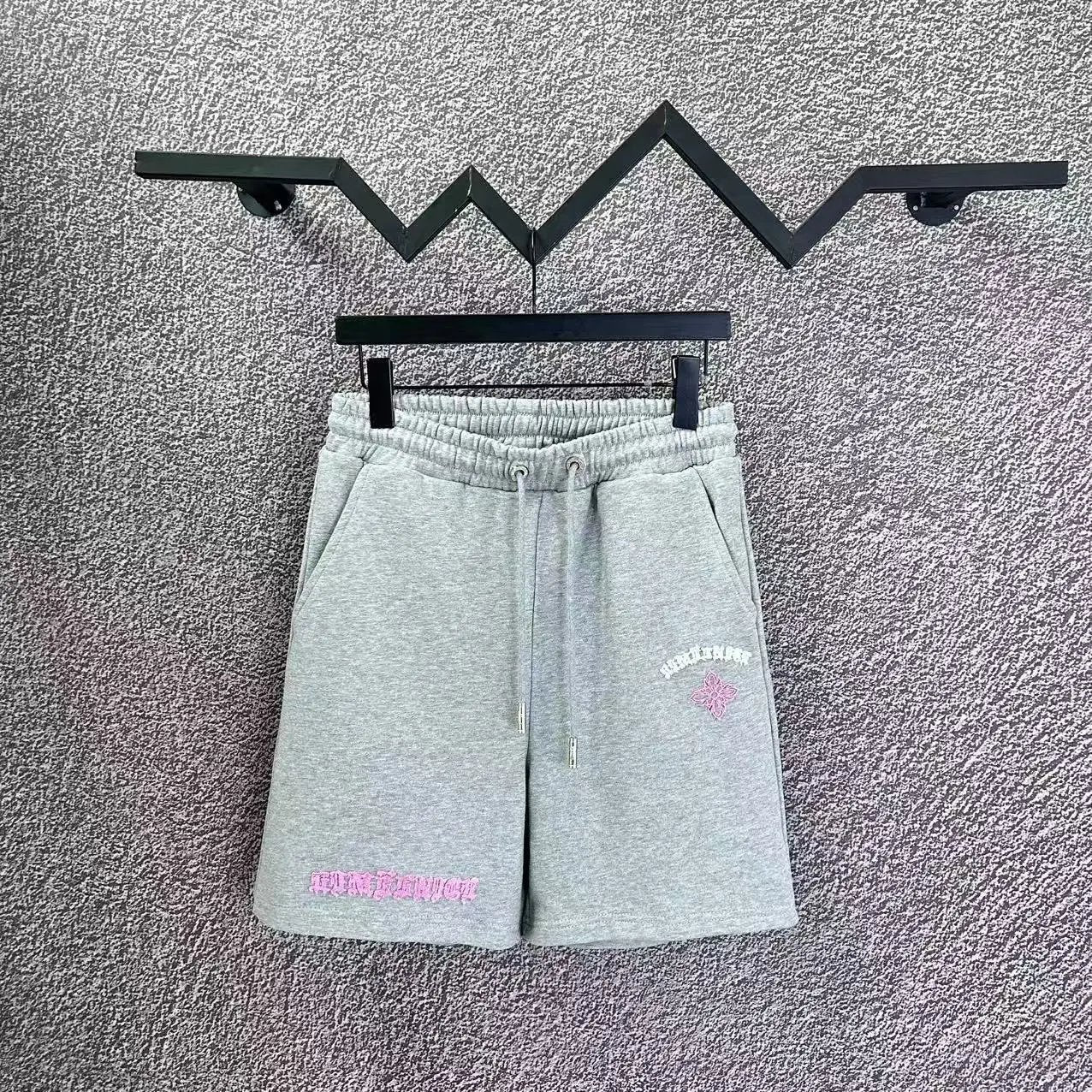 Chrome Hearts Pink Icon Shorts Grey