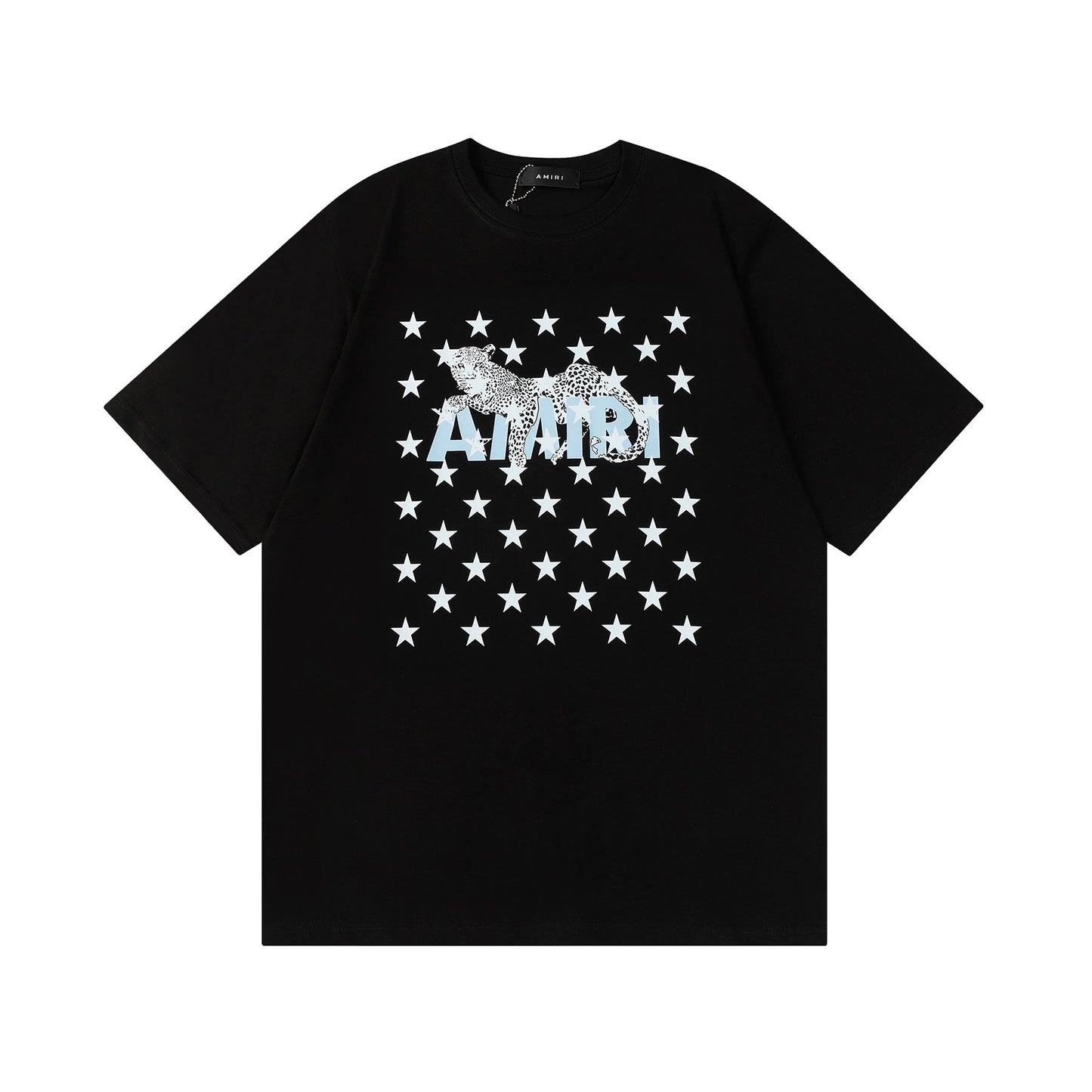 Amiri Leopard Stars T-shirt Black