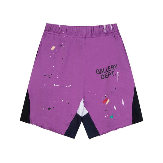 Gallery Dept. Paint Splatter Shorts Purple