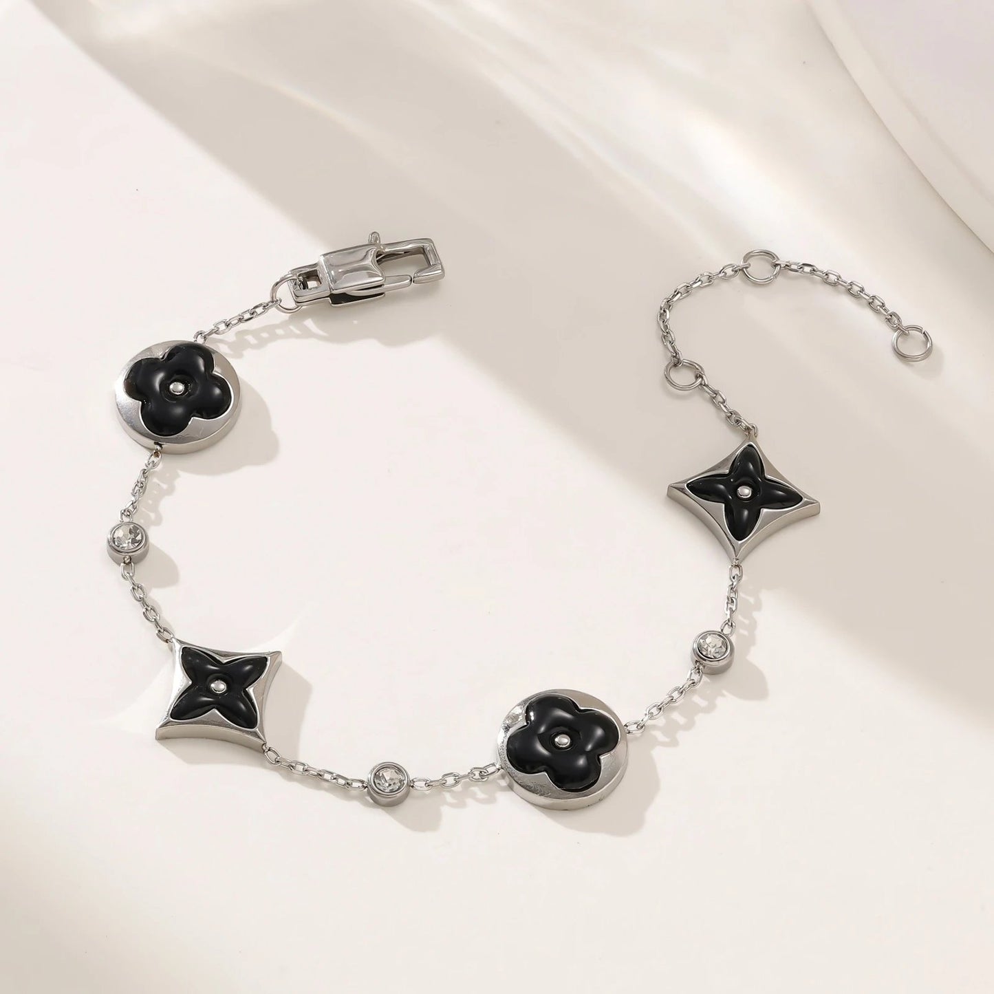 Louis Vuitton Bracelet Silver & Black