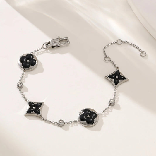 Louis Vuitton Bracelet Silver & Black