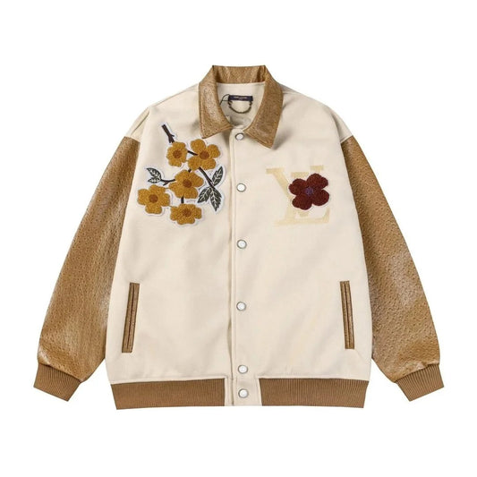 Louis Vuitton College Jacket Brown White