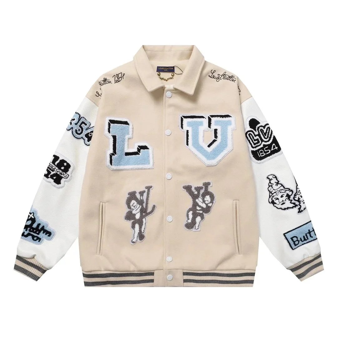 Louis Vuitton College Jacket White Beige