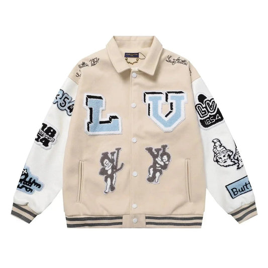 Louis Vuitton College Jacket White Beige