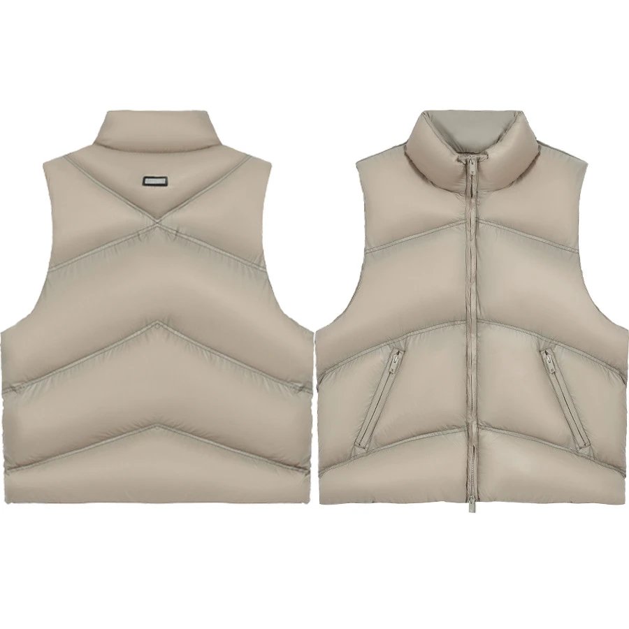 Represent Puffer Vest Beige