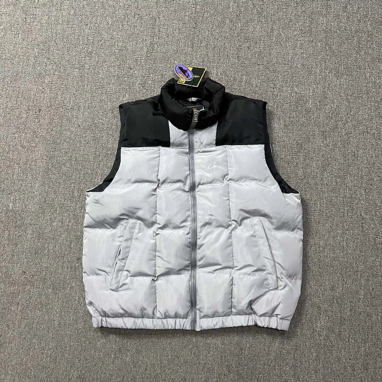 Corteiz Puffer Down Vest Grey