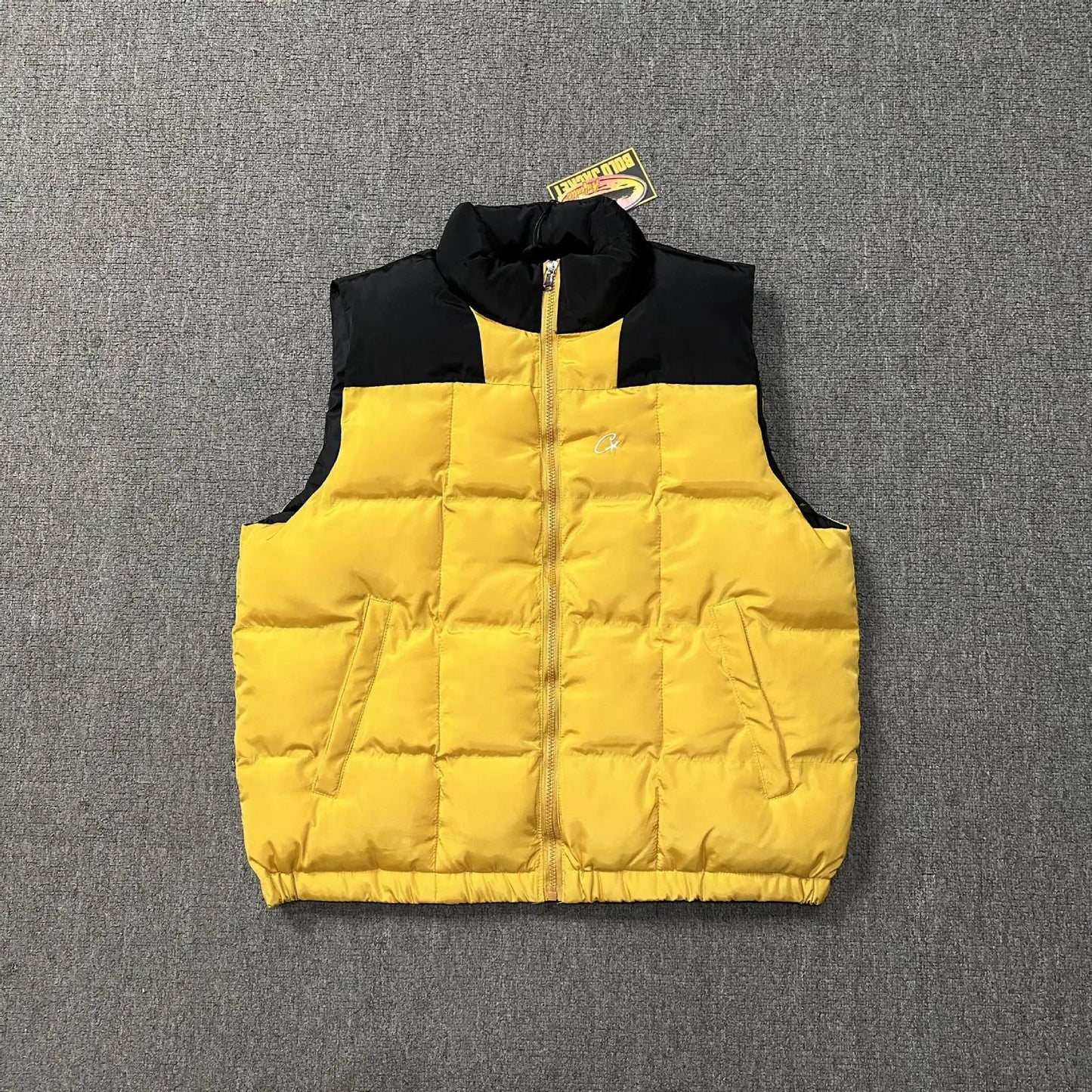 Corteiz Puffer Down Vest Yellow