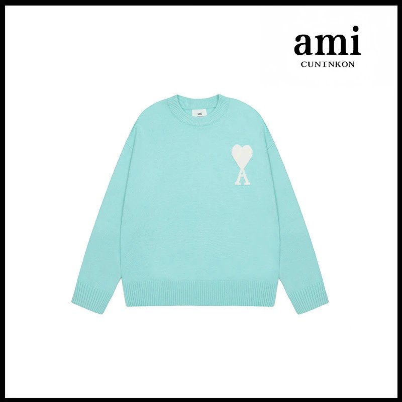 Ami Knit Sweater Baby Blue (White Icon)