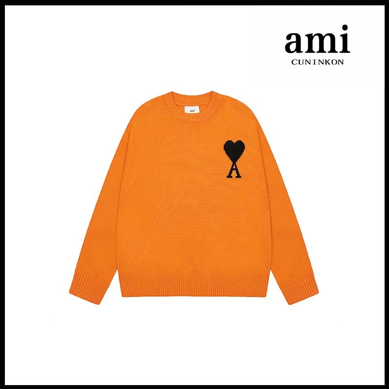 Ami Knit Sweater Orange (Black Icon)