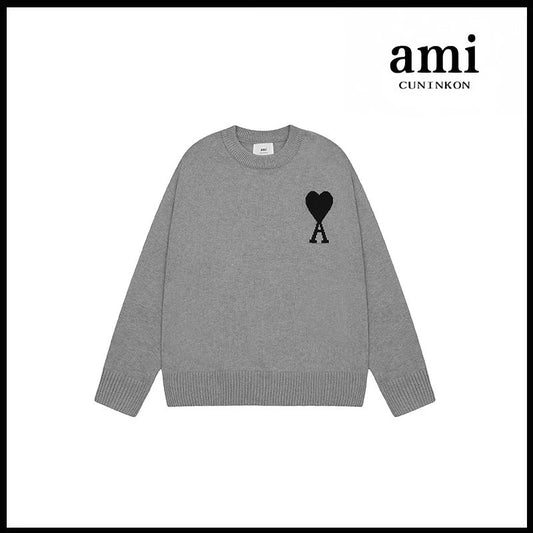 Ami Knit Sweater Grey (Black Icon)