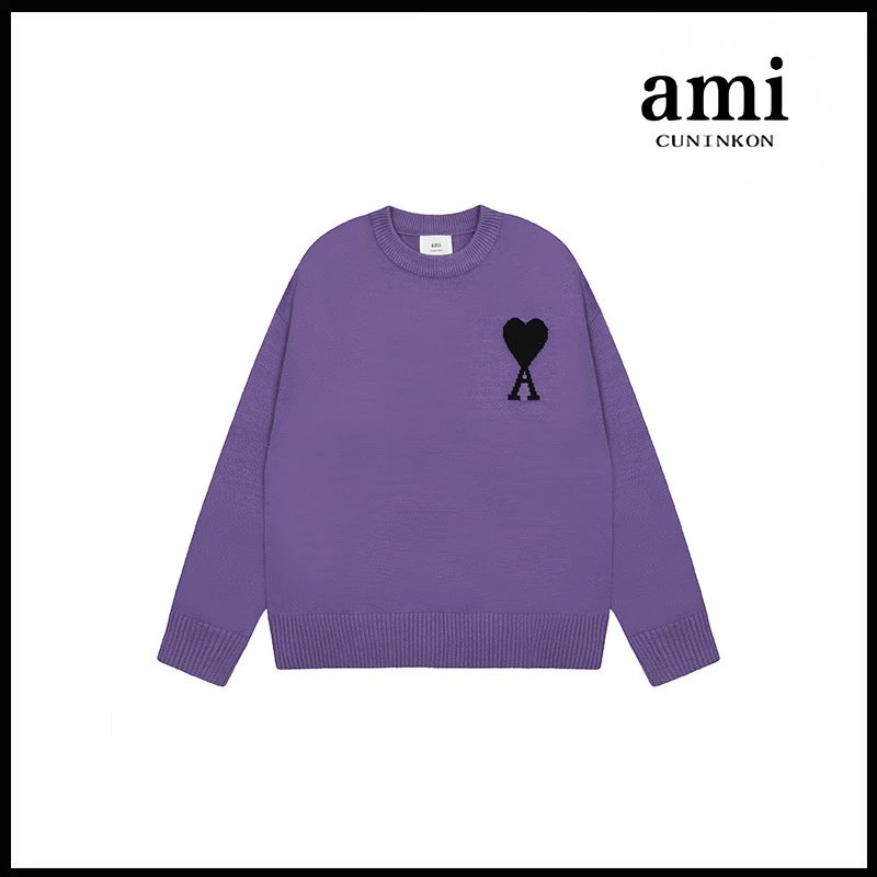 Ami Knit Sweater Purple (Black Icon)