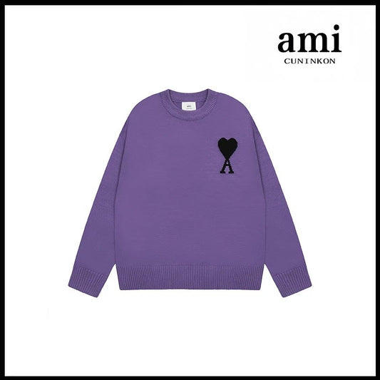 Ami Knit Sweater Purple (Black Icon)
