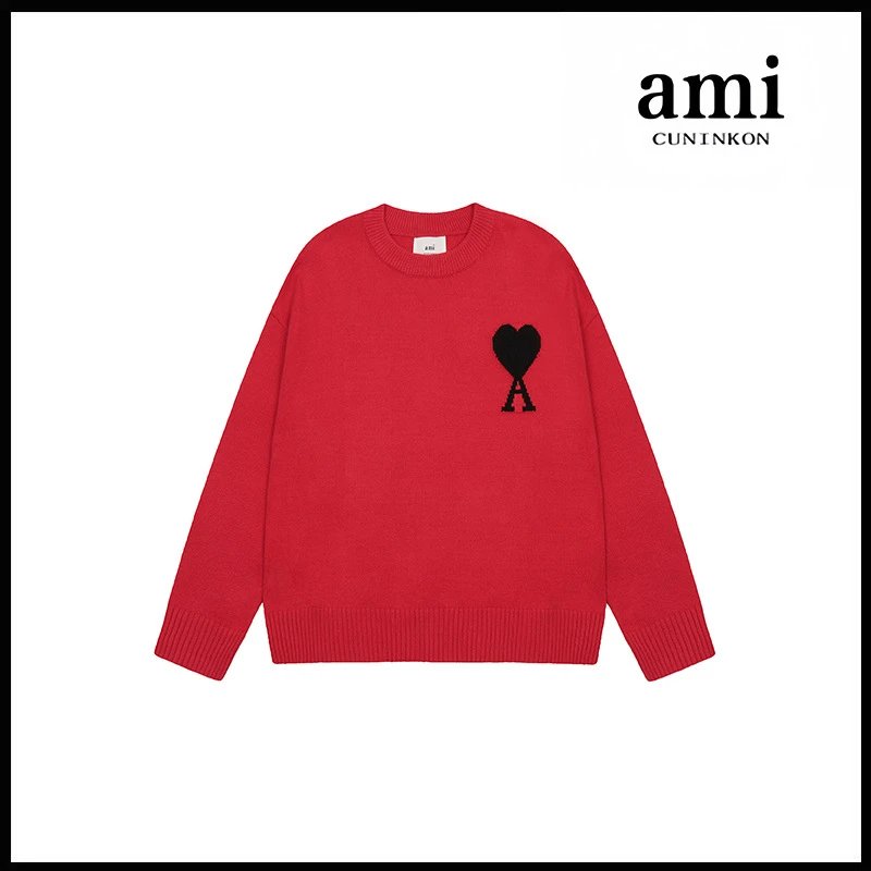Ami Knit Sweater Red (Black Icon)