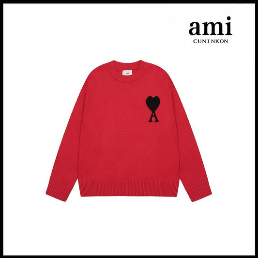 Ami Knit Sweater Red (Black Icon)