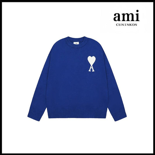 Ami Knit Sweater Blue (White Icon)