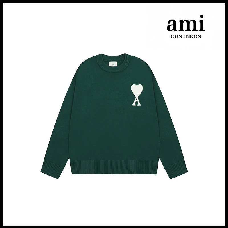 Ami Knit Sweater Green (White Icon)