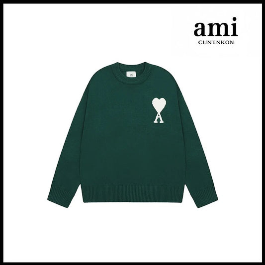 Ami Knit Sweater Green (White Icon)