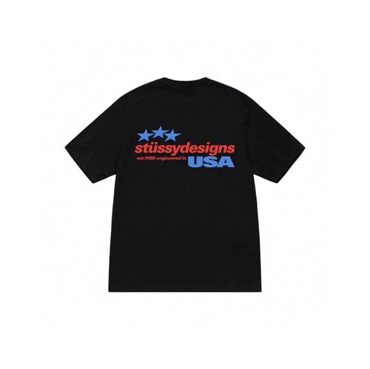 Stussy Designs Usa T-shirt Black