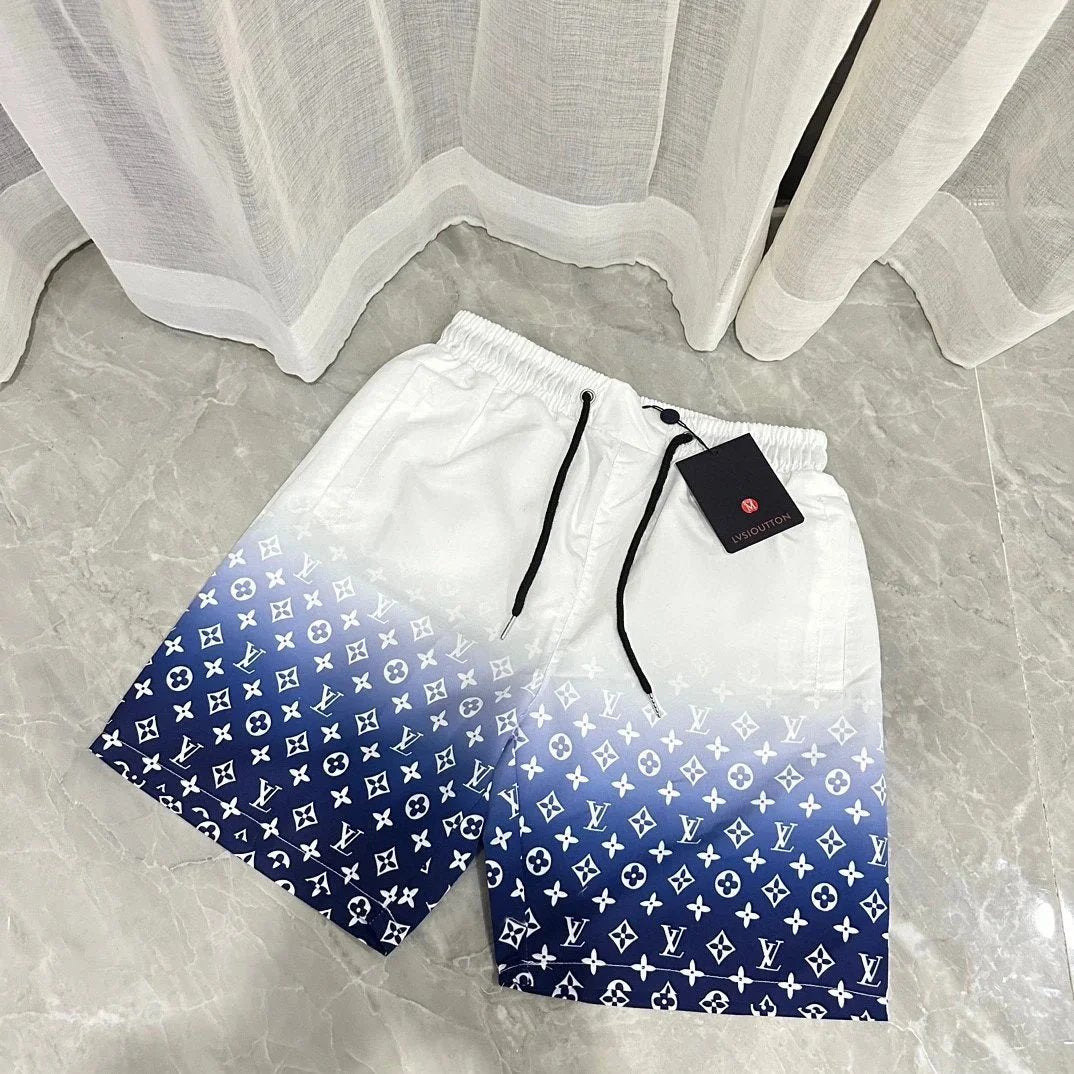 Louis Vuitton Shorts White Blue Black Fade