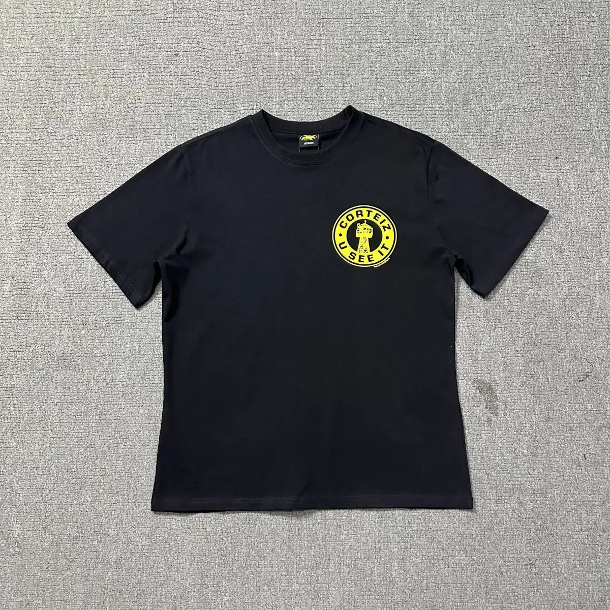 Corteiz u see it T-shirt Black (Yellow Logo)