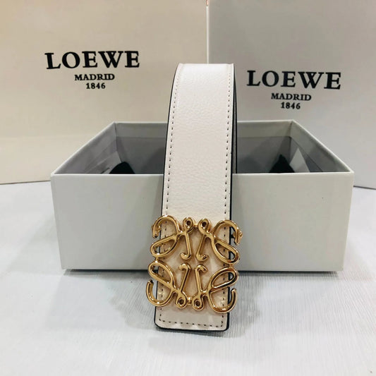 Loewe Belt White Golden