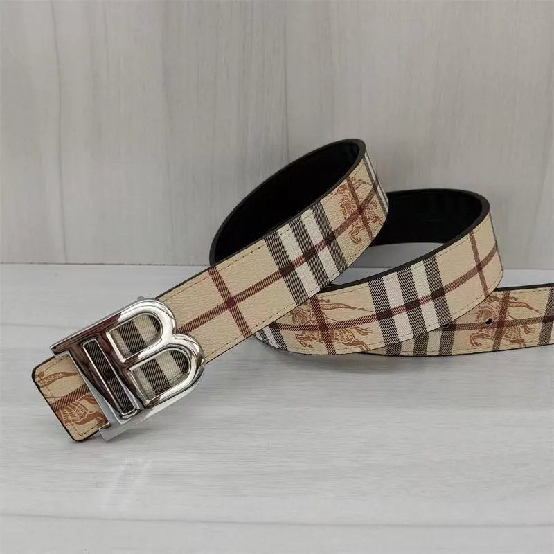 Burberry Monogram B Belt Silver