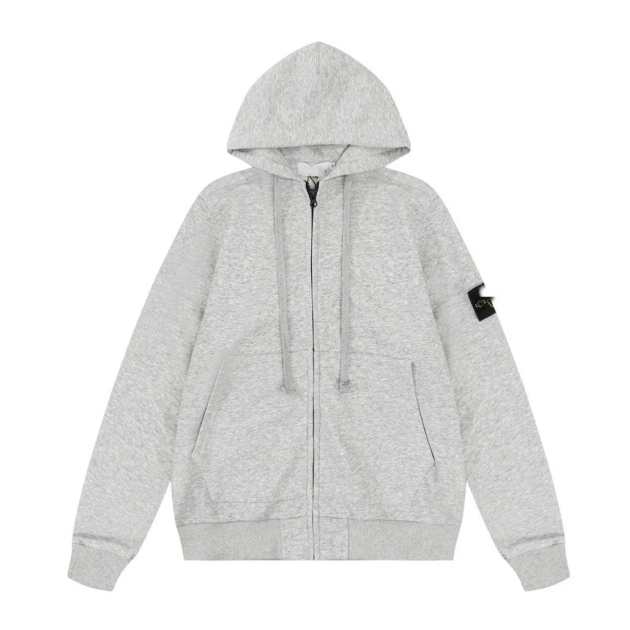 Stone Island Zip-Up Hoodie Grey