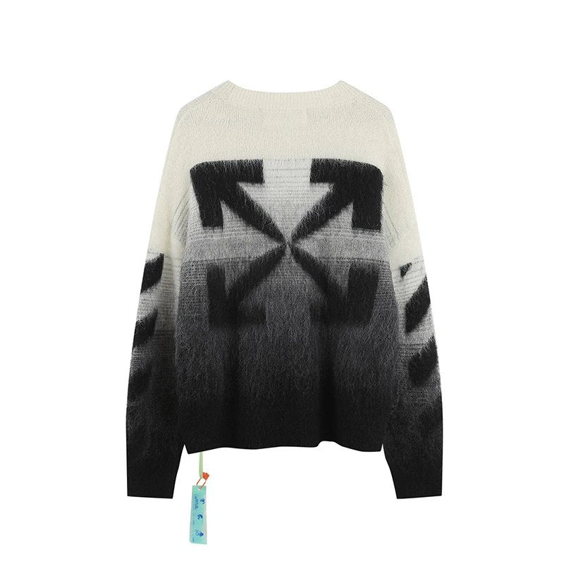 Off-White Knit fade icon Sweater Grey