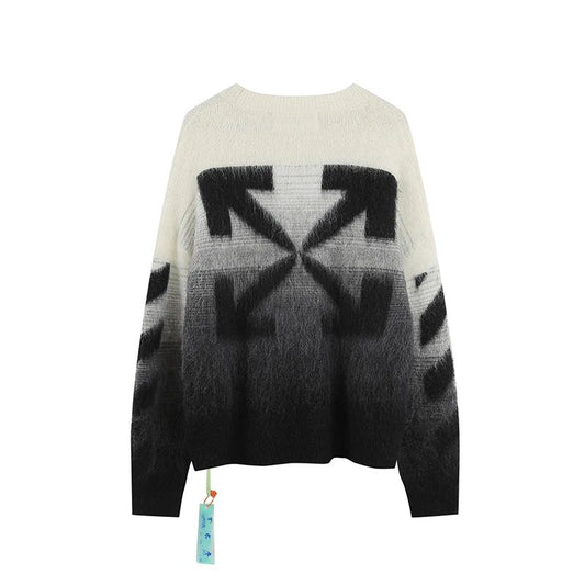 Off-White Knit fade icon Sweater Grey