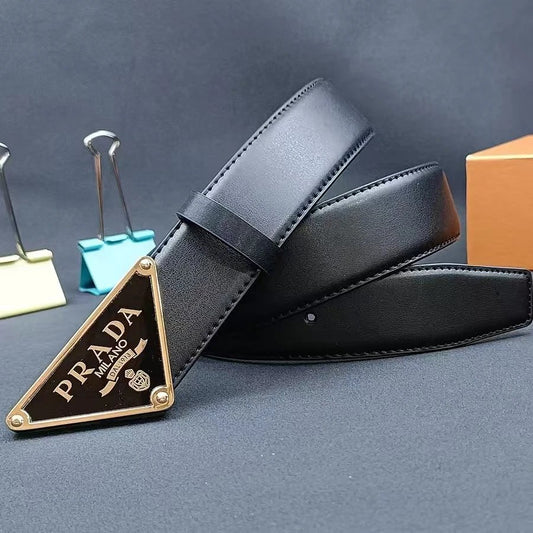 prada Milano Belt Black & Gold