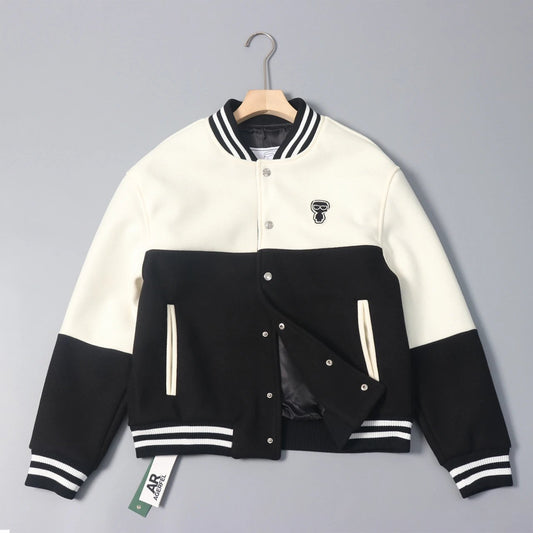 karl Lagerfeld College Jacket white Black