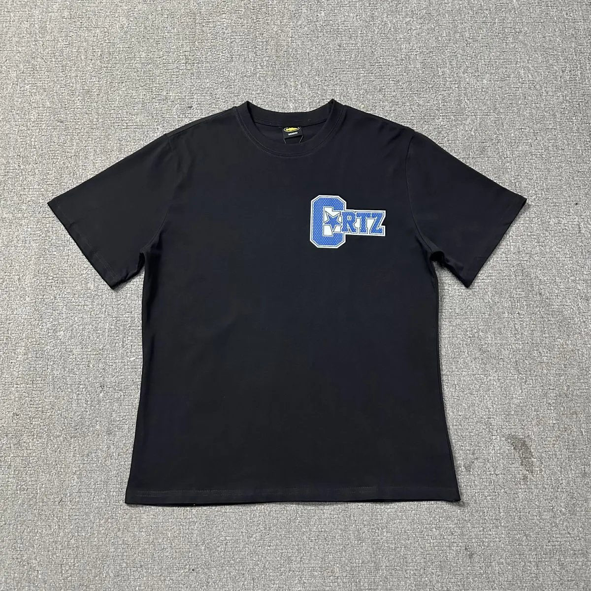 Corteiz T-shirt Black (small Blue Logo)