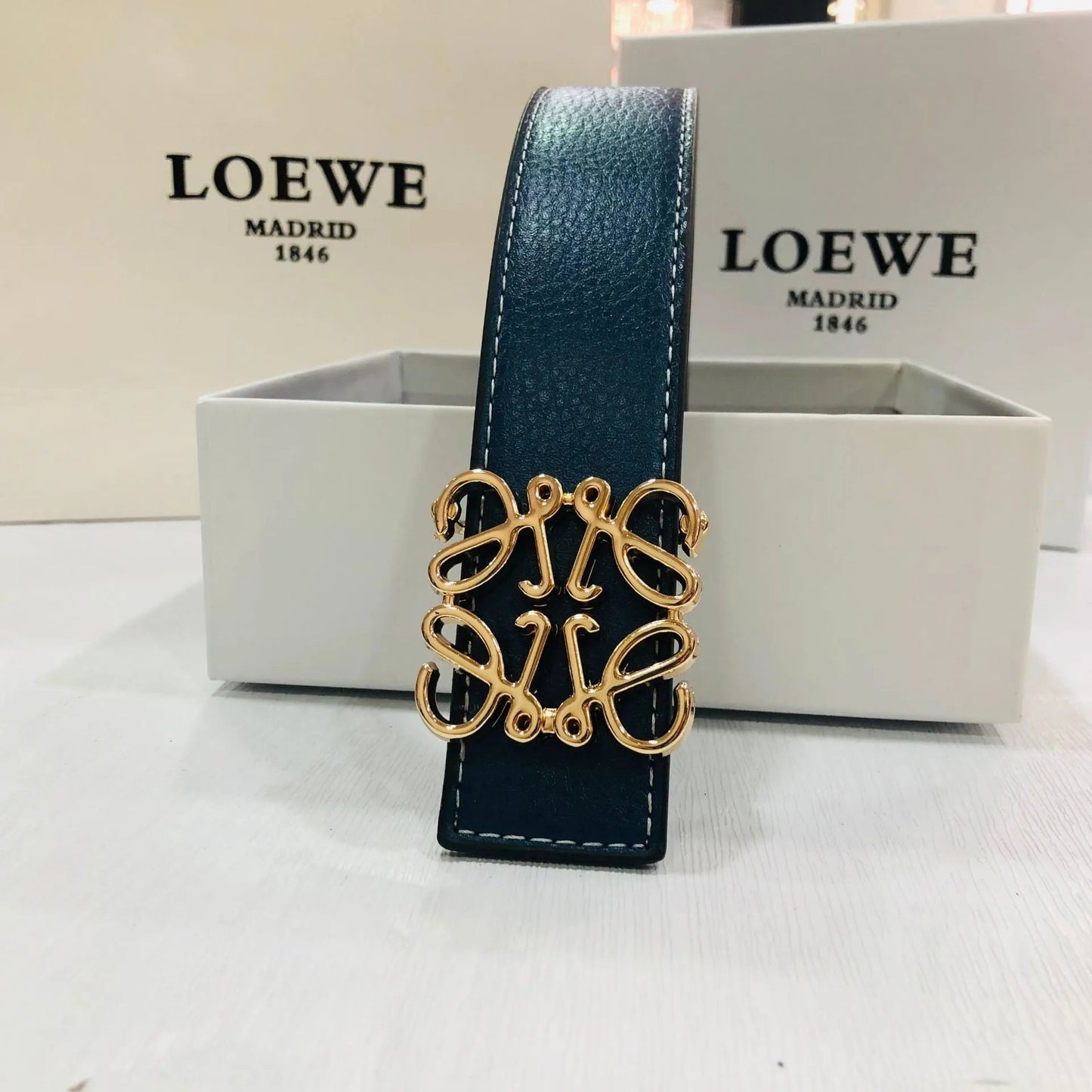 Loewe Belt blue Golden