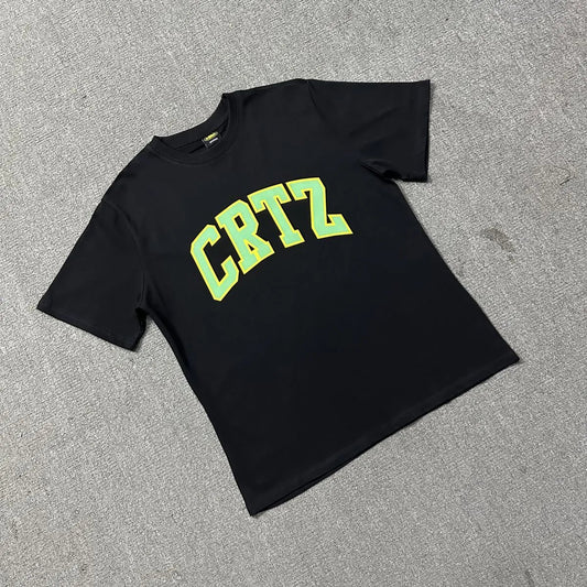 Corteiz T-shirt Black (Green CRTZ)