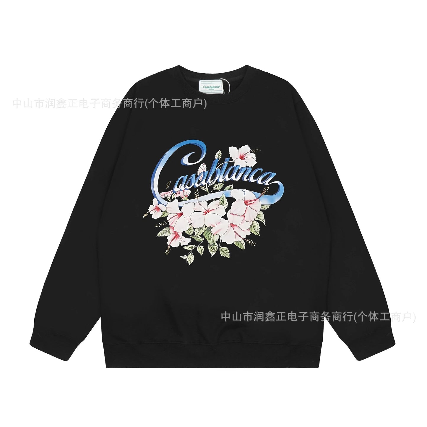 Casablanca Flower Font Sweater Black