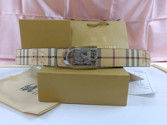 Burberry Belt Monogram Big Horse Silver