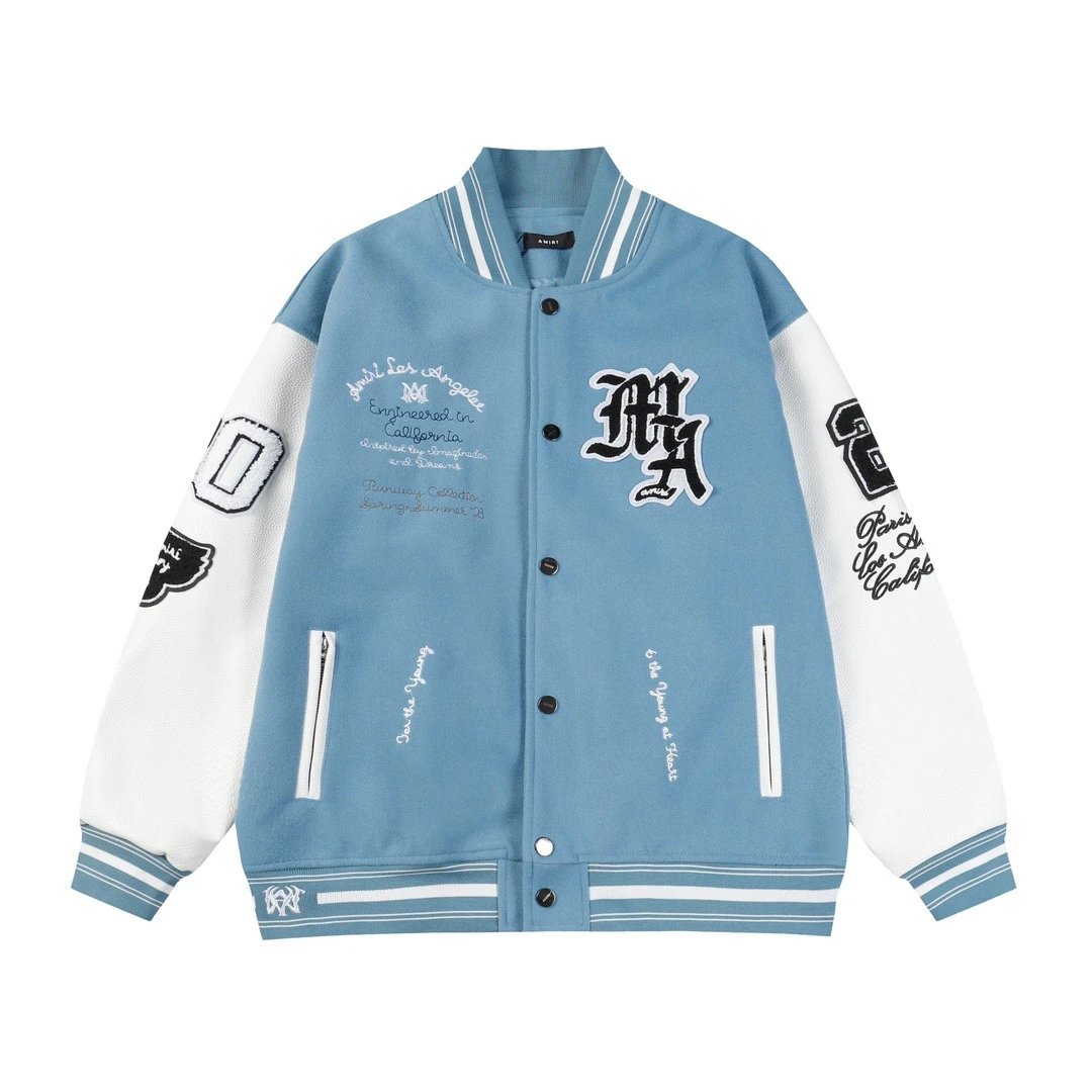 Amiri College Jacket Light Blue