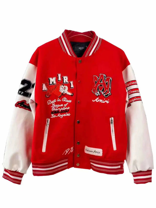 Amiri College Jacket Red